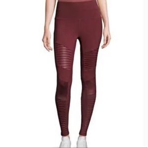 Alo High Waist Moto Legging in Glossy Black